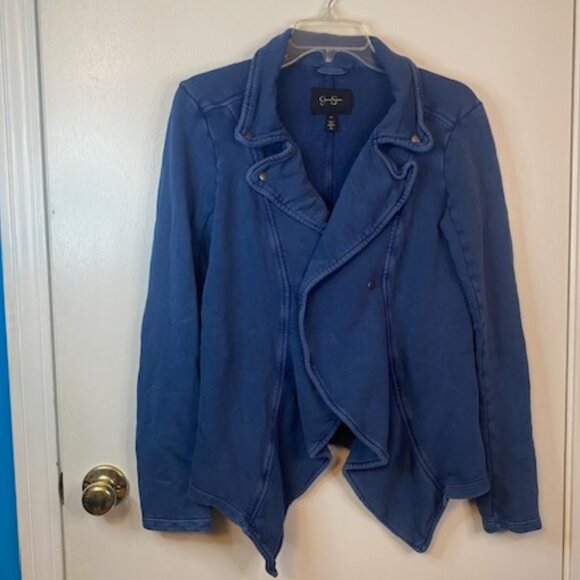 Jessica Simpson Jackets & Blazers - Jessica Simpson Moto Jacket Gigot S Asymmetrical Front Military Band Style Y2K